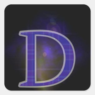 Letter D Square Sticker