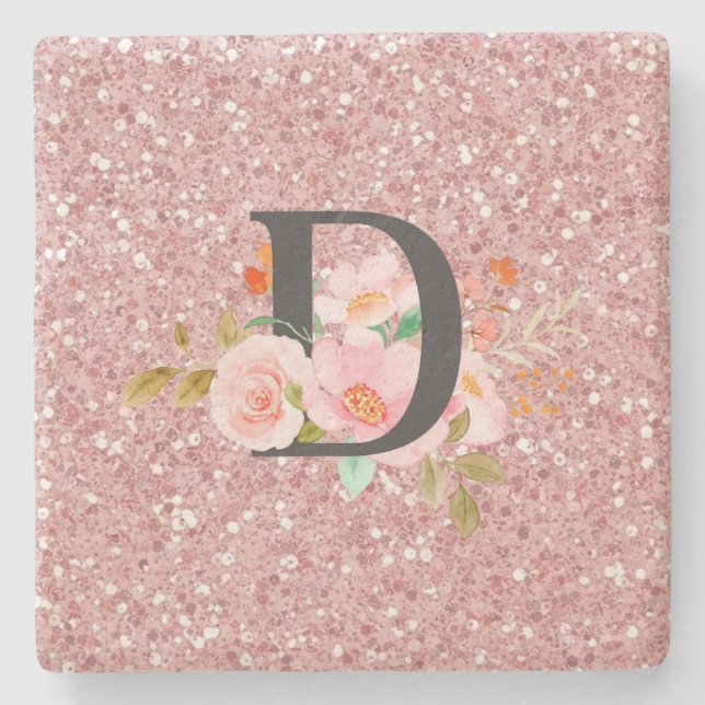 Letter D Stone Coaster (Front)