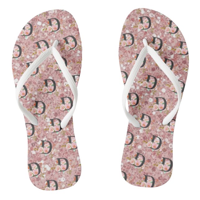 Letter D Thongs (Footbed)