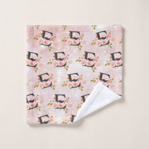 Letter E Bath Towel Set