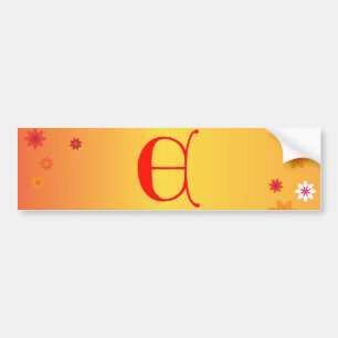 Letter E Bumper Sticker