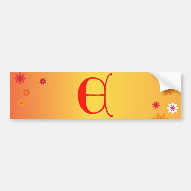 Letter E Bumper Sticker (Front)