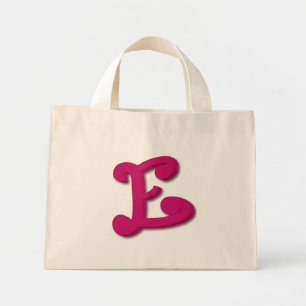Letter E in 3D Mini Tote Bag