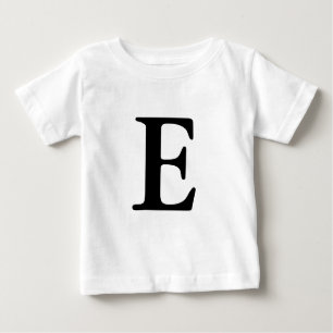 Letter E initial monogrammed t shirt