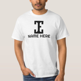 letter e initials can be personalised T-Shirt