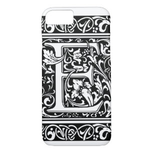 Letter E Mediaeval Monogram Art Nouveau iPhone 8/7 Case