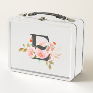 Letter E Metal Lunch Box