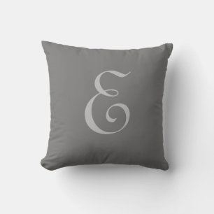 Letter E Monogram Initial Custom Cushion