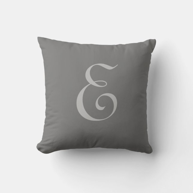 Letter E Monogram Initial Custom Cushion (Front)
