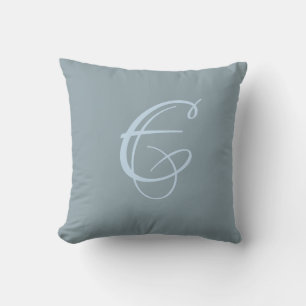 Letter E Monogram Initial Custom Cushion