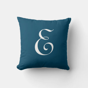 Letter E Monogram Initial Custom Cushion
