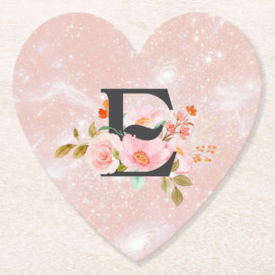 Letter E Paper Coaster