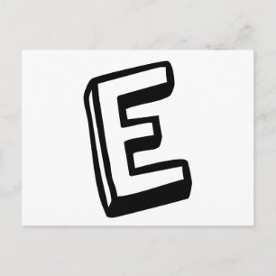 Letter E Postcard