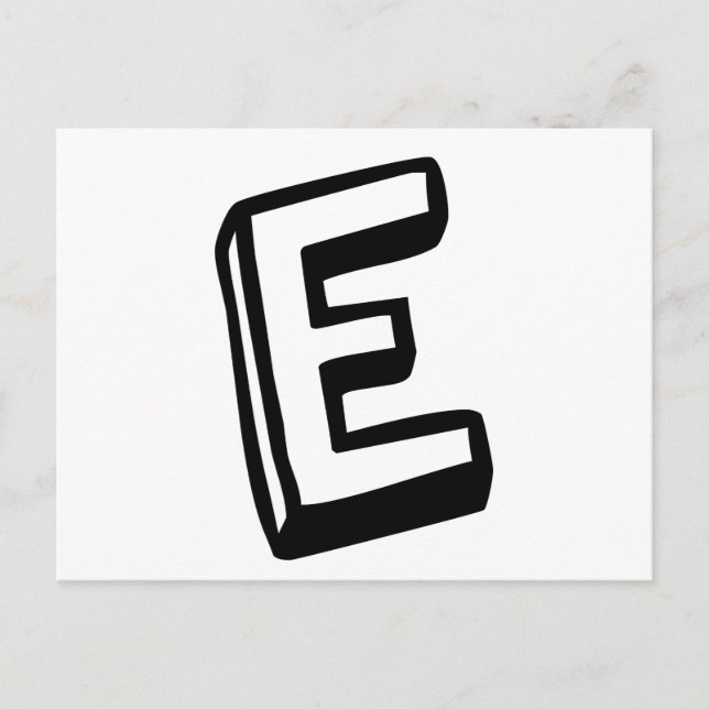 Letter E Postcard (Front)
