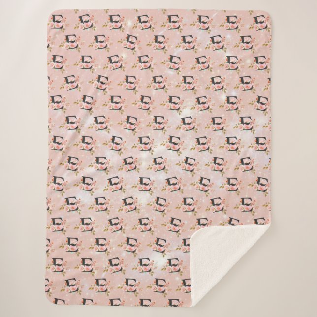 Letter E Sherpa Blanket (Front)