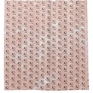 Letter E Shower Curtain