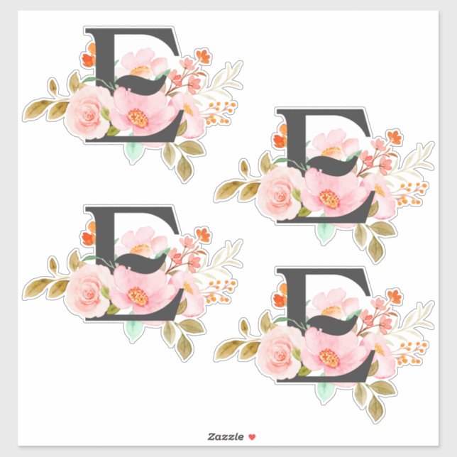 Letter E Sticker (Sheet)