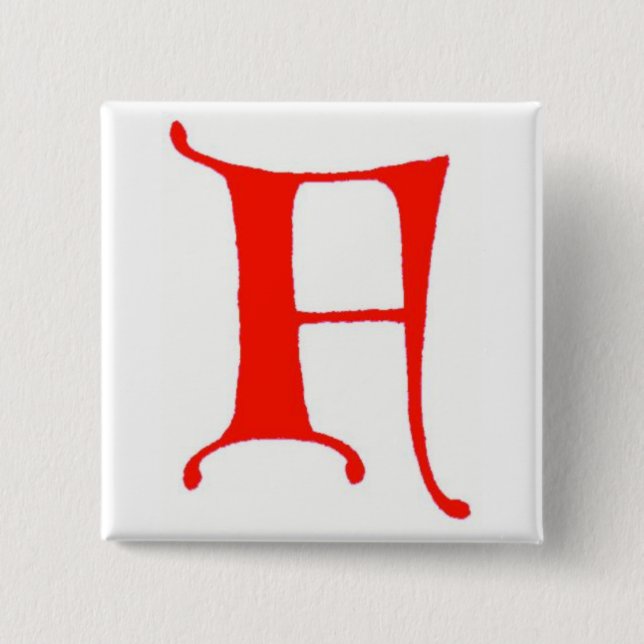 Letter F 15 Cm Square Badge (Front)