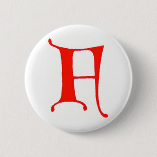 Letter F 6 Cm Round Badge