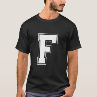 Letter F Alphabet Bold Capital Upper Case Initial T-Shirt