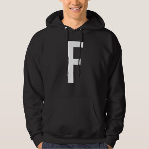 LETTER F ALPHABET MONOGRAM INITIAL HOODIE