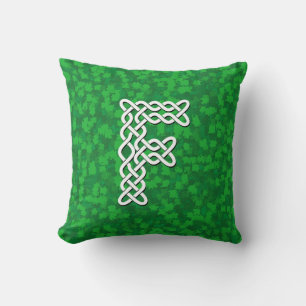 Letter F Celtic Knot Alphabet Cushion