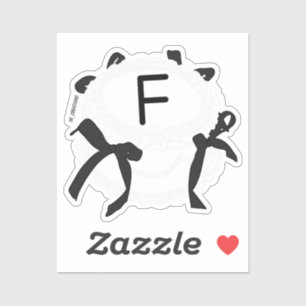Letter F Initial Black And White Bow Vintage Cake