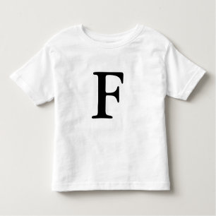 Letter F initial monogrammed t shirt