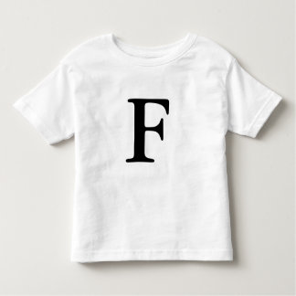 Letter F initial monogrammed t shirt