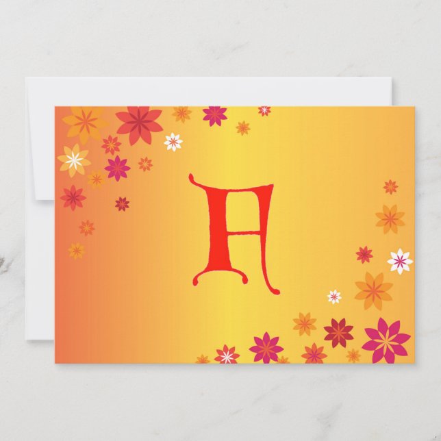 Letter F Invitation (Front)