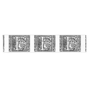 Letter F Mediaeval Monogram Art Nouveau Short Table Runner