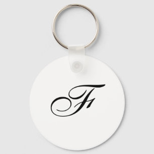 Letter F Monogram Keychain