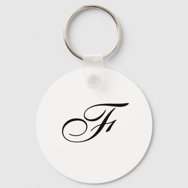 Letter F Monogram Keychain (Front)