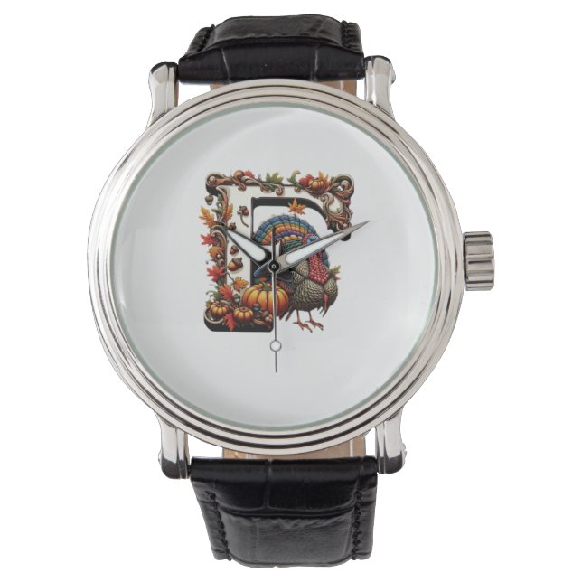 Letter f Thanksgiving gift style  Watch (Front)