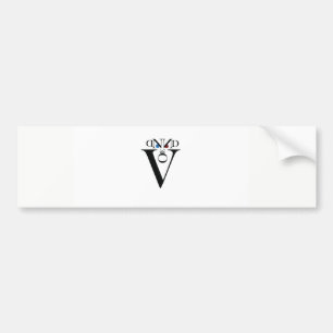 Letter Face Bumper Sticker