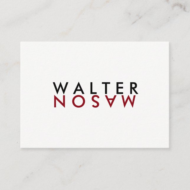 Letter Flip Business Card (Front)