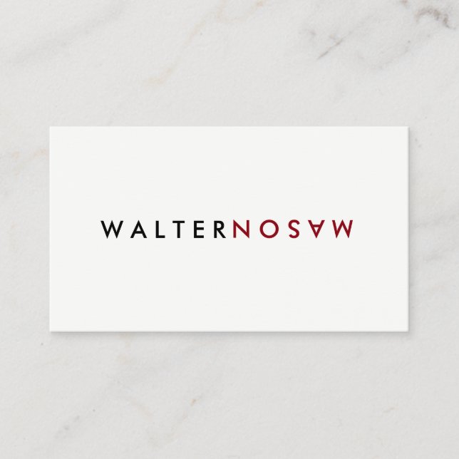 Letter Flip Business Card (Front)