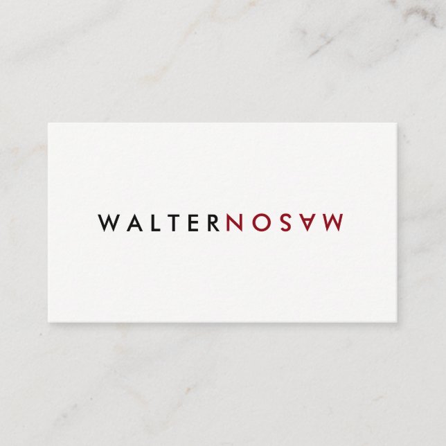 Letter Flip Business Card (Front)