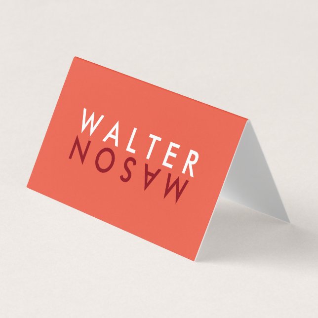 Letter Flip Business Card (Front)