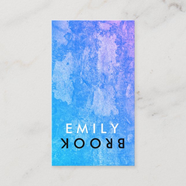 Letter Flip Chic Rustic Business Card (Front)