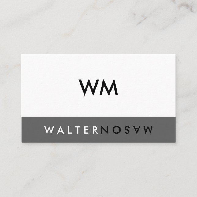 Letter Flip Monogram Company Business Card (Front)