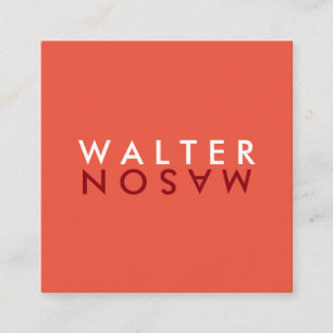 Letter Flip Square Business Card