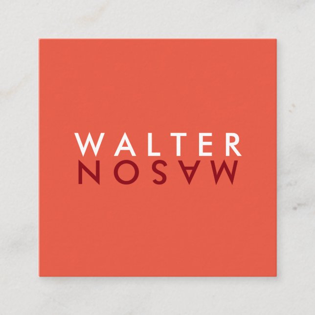 Letter Flip Square Business Card (Front)
