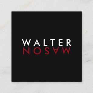 Letter Flip Square Business Card