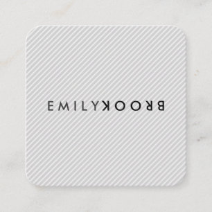Letter Flip Stripes Square Business Card
