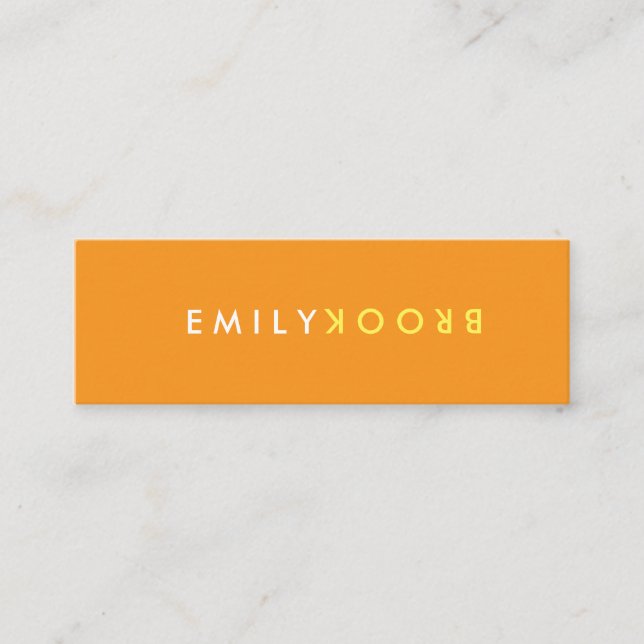 Letter Flip Style Mini Business Card (Front)