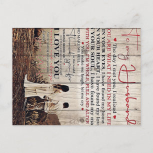 Letter For Him   Cool To My Husband Gift Announcement Postcard