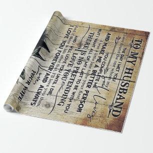 Letter For Him To My Husband Gift Cool Wrapping Paper