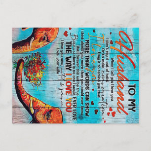 Letter For Husband   Cool Family Decoration Postcard