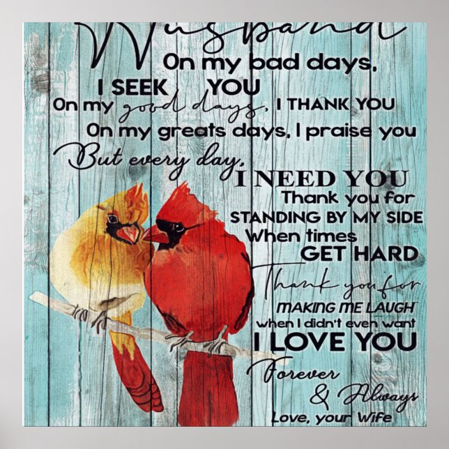 Letter For Husband | Family Decoration | (Front)